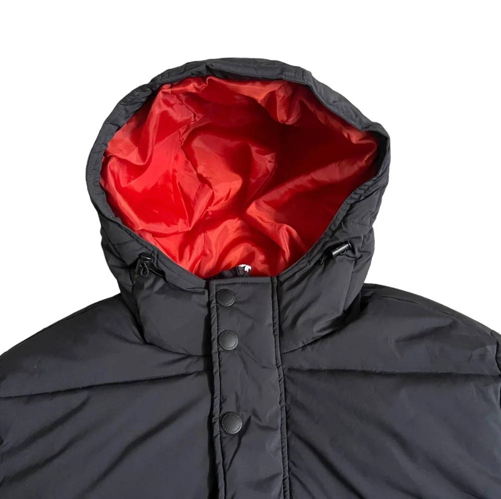 Men's Black Puffer Jacket textured Down & Feathers American Eagle Large